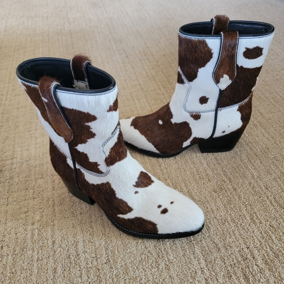 NEW rag & bone Clyde Boot in Cow Print Size 37